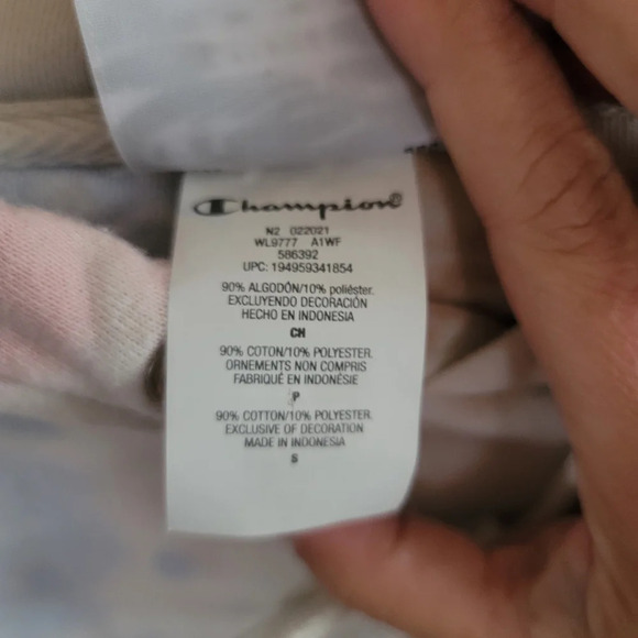 CHAMPION, Womens Pullover Hoodie, Pink, Blue &Orange Sun Wash, Size Small - Picture 8 of 10